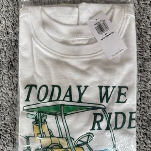 Kids White and Green Graphic T-Shirt
